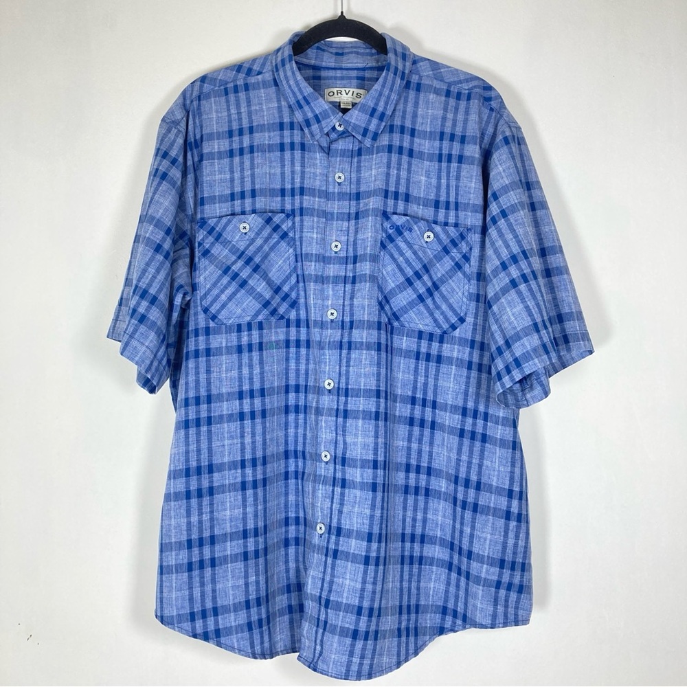 Orvis Classic Blue Checkered Shirt